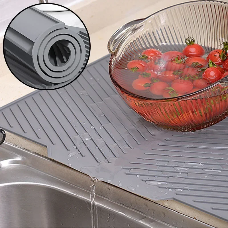 シリコン皿水切りマット、鍋やフライパン用の水切りマット、乾燥 - Silicone Tap Washer のレビューと価格