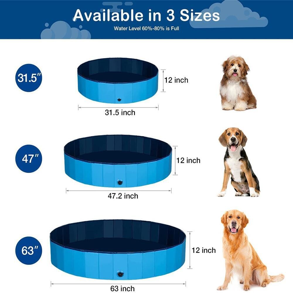 折りたたみ式犬用プール 大型PVCペット用プール 携帯用屋外 - Drain Pipe Clip のレビューと価格