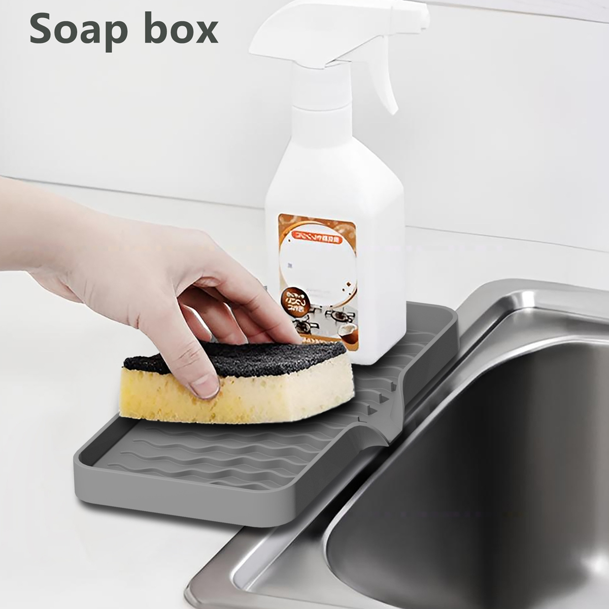 シリコン製蛇口マット キッチンシンクトレイ ソープディスペン - Silicone Tap Washer のレビューと価格